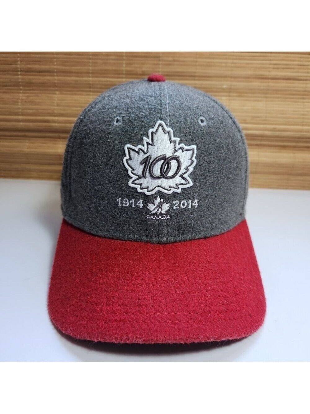 Team Canada 2015 Hat Adult Lg/XL Hockey 100th Anniversary New Era Poly Wool Warm